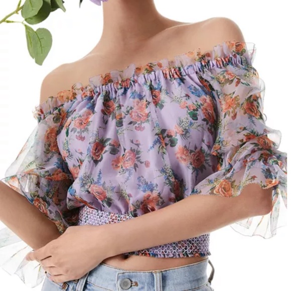 ALICE + OLIVIA**Caprina Floral Silk Blouse**Sm. $395 - Picture 2 of 12